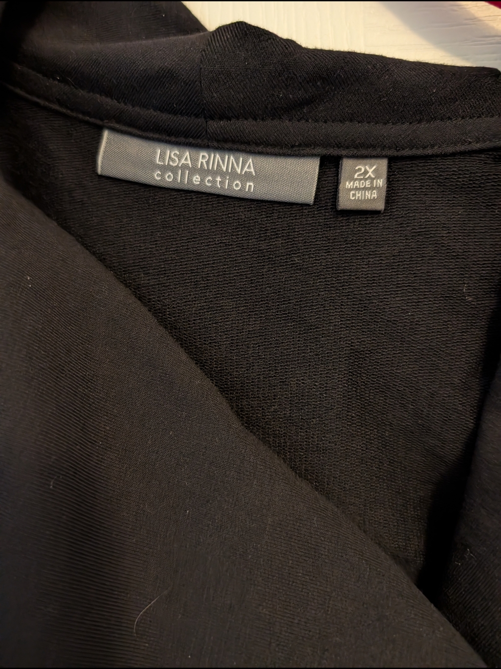 Lisa Rinna Collection Black Draped Jacket - Picture 2 of 5